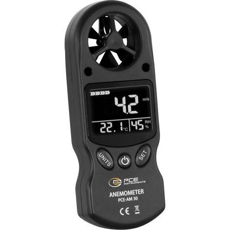 PCE Instruments PCE-AM 30 Anemometro 0.1 fino a 30 m/s con misura della temperatura (1/5)