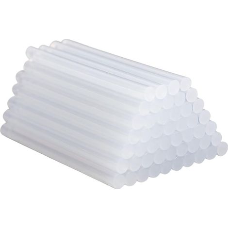 Bâtons de colle thermofusible pour pistolet à colle - 50 pièces - 7 mm x 100 mm - Résine EVA - Colle transparente pour loisirs créatifs (1/2)