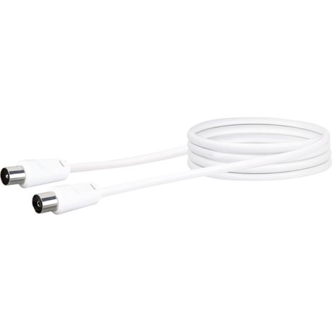 Schwaiger Antennen Anschlusskabel KVK215 052 (75dB) weiß, 1,5m, 1x IEC Stecker / 1x IEC Buchse Antennen & Koaxkabel (1/2)