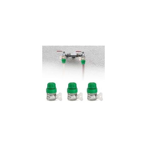 Adaptateur pour tuyau d'arrosage, 3 pièces, avec pince en acier inoxydable, connecteur universel