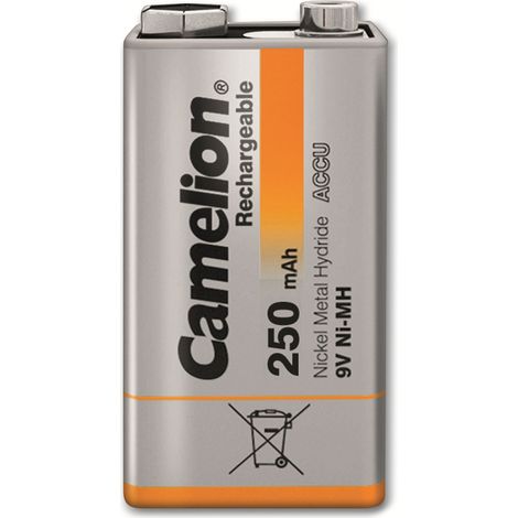 Bloc-pile Camelion NiMH 9V 250mAh (1/3)