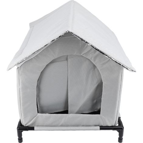 Niche d'extérieur pour chat, résistante à l'eau chaude d'hiver, imperméable, grand espace, toutes saisons, tente fermée universelle, abri isolé pour gris errant (1/5)