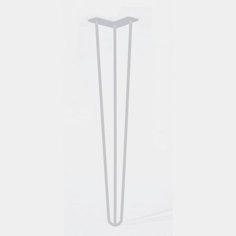 Lot de 4 pieds de meuble triple fil modèle droit blanc mat hauteur 71 cm