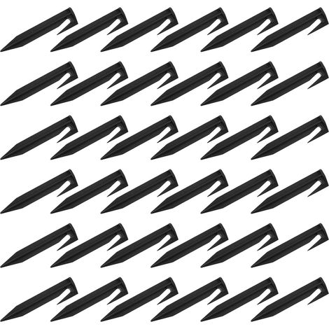 Piquets de Tente en Plastique 8,5 Cm Lot de 150 Clous de Camping Légers et Solide, Tuteurs de Jardin et Fixateurs pour Auvent, de Camping Extérieur pour Randonnée et Jardinage (1/5)