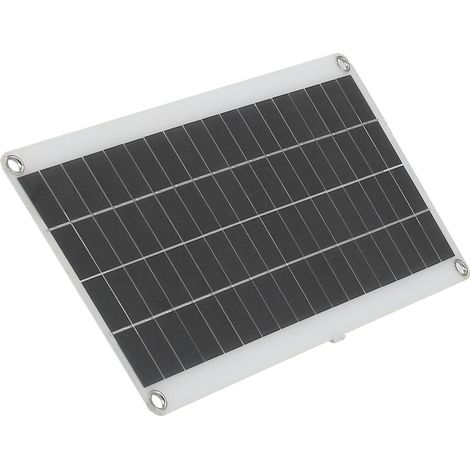 Panneau solaire polycristallin de 20 W avec deux ports USB servant de chargeur de batterie pour l'éclairage de secours et les téléphones portables. (1/5)