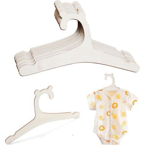 Cintre En Bois Pour Bébé - 15 Pièces - 28 X 10,5 Cm - Pour Vêtements De Nouveau-Né Et Tout-Petits - Sans Glissement (1/5)
