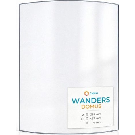 Vitre Wanders DOMUS - Verre Courbe pour poêle à bois - 365 x 493 mm (A x H) - 4 mm (1/5)