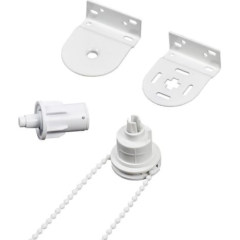 Système de store enrouleur - Accessoires pour stores enrouleurs - Chaînette à billes - Pièces détachées pour rideaux - Kit de réparation pour stores enrouleurs - avec supports muraux - Chaînette pour  (1/5)