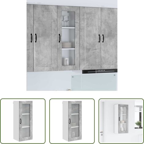 vidaXL Beton Grau - Küchenschrank Kalmar Beton Grau 40 x 31 x 100 cm Holzwerkstoff (1/5)