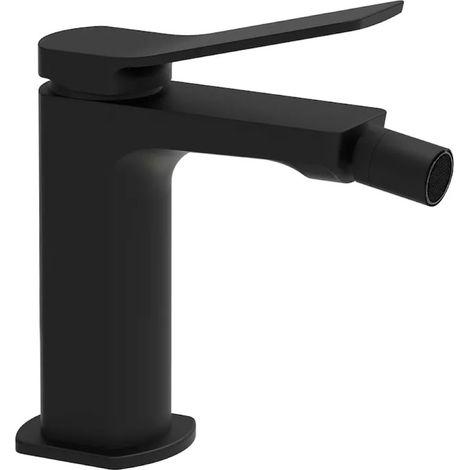 RUBINETTO MISCELATORE MONOCOMANDO NERO OPACO PER BIDET SERIE TILT - SCARICO 11/4 - NERO OPACO - PAF