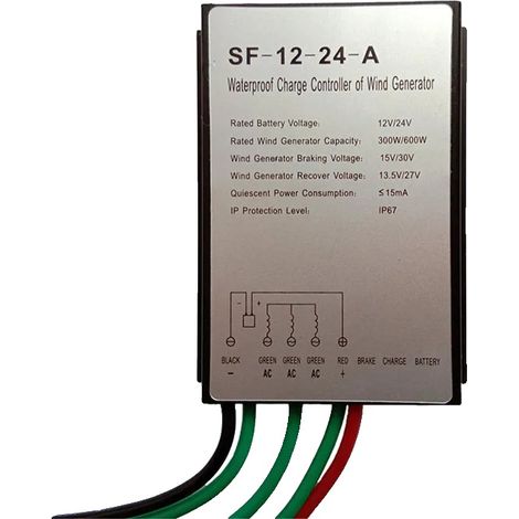 Regolatore di carico per turbina eolica, corrente massima 30A, regolazione automatica, 5 pezzi, 12V 24V Auto (1/2)