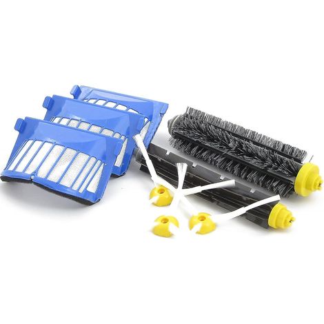 Kit de remplacement pour aspirateur robot iRobot Roomba série 600, pièces détachées compatibles, pack de rechange, accessoires d’entretien, lot de filtres et brosses, couleur neutre, pour modèle 601/6