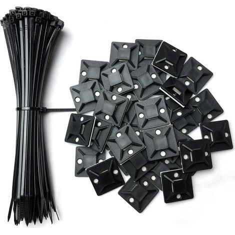 Kabelbinder 100 Stück Schwarz Nylon 150x2,5mm Set 150 mm x 2,5 mm (1/5)