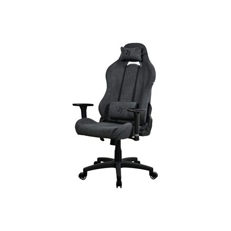 Arozzi Torretta Premium SoftFabric™ Chaise Ergonomique de Bureau ou de Jeu, mécanisme de siège avancé, accoudoirs 3D, Dossier Haut inclinable, pivotant, 2 oreillers de Soutien Doux - [Dark Grey] (TORR
