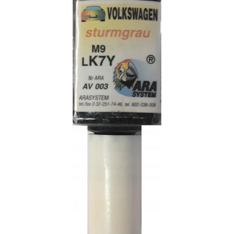 Reparación de arañazos en la pintura del coche VW LK7Y M9 Sturmgrau 10 ML arasystem (1/5)