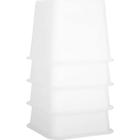 Set mit 4 x 10 cm hohen Kunststoff-Bettfüßen für Sofa, Tisch, Stuhl, Aufbewahrung, weiß (1/5)