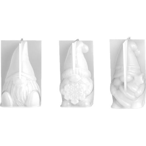 Un ensemble de 3 moules en silicone 3D : elfes de Noël, nains de Noël et bougies de Noël (1/5)