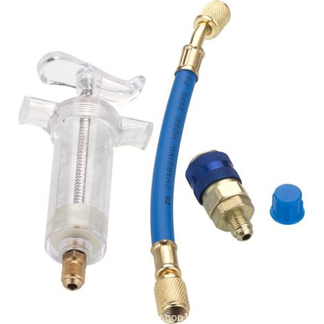 Raccord Rapide 30 Ml 1 Oz Tuyau de Recharge Injecteur Réfrigérant pour Climatisation Automobile Kit Charge Liquide de Refroidissement pour