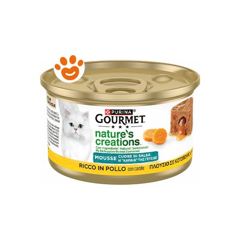 Gourmet Nature's Creations Mousse Cuore di Salsa 85gr Pollo e Carote