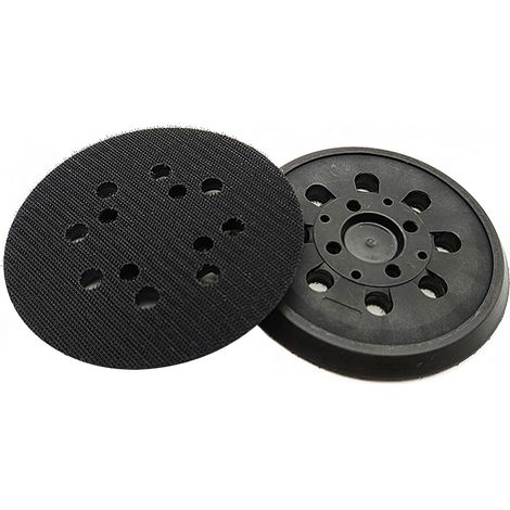 Plateau de ponçage 125 mm - Plateau de support Velcro, plaque de ponçage 125 mm avec velcro, accessoires pour ponceuse excentrique PEX 300/400 AE / 4000 AE/AdvancedOrbit 18 (noir) (1/5)