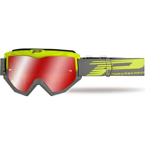 Gafas de moto progrip 3201-347 fl lente espejo multilayer