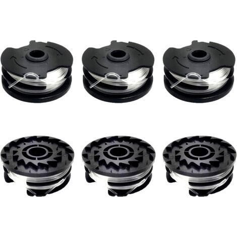 LAN Lot de 6 bobines de fil de rechange pour LIDL Parkside, bobines de rechange pour coupe-bordures LIDL Parkside PRTA 20-Li A1, B2, C3, PRT 550 A1, A3 (1/5)