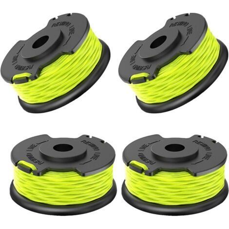 4 Spool Edge Trimmer Line Compatible with Ryobi RAC143, Replacement Spool Suitable for Ryobi RLT36B33 & RY36LT3A-0, Ø2mm 6.1m (4 Spool) (1/5)