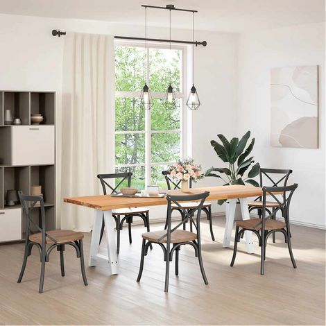 Maison Exclusive - Esstischbeine A-Form 2 Stk. Weiß 50x(72-73) cm