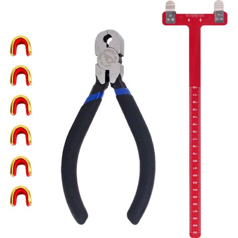 Outil de réglage pour arc à poulies : pince à encoches, équerre en T, règle de réglage, accessoires pour cordes d'arc classique et à poulies (1/5)