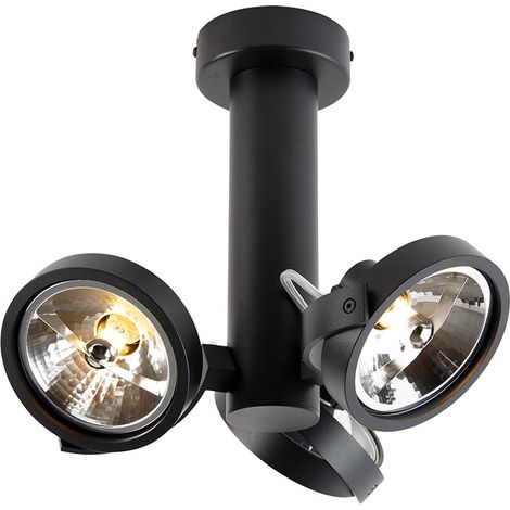 Modern Spotlight Black Adjustable 3-Light - Goes