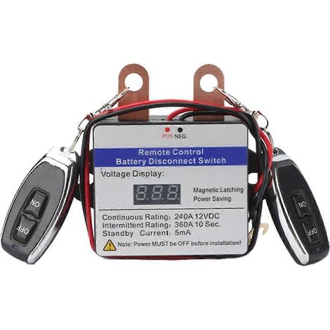 Interrupteur d'isolement de batterie CC de type A, relais de coupure de circuit de batterie à commande à distance sans fil, compatible automobile (1/5)