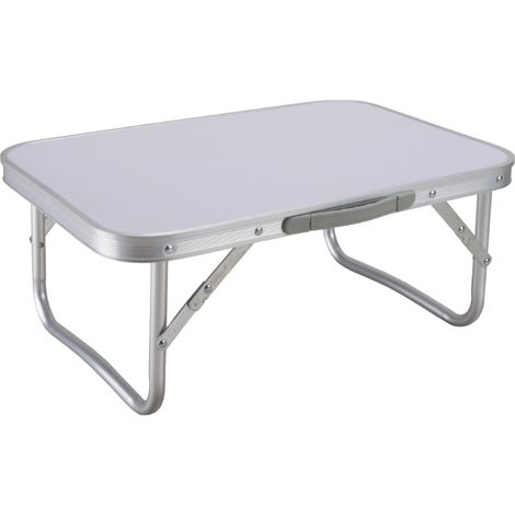 MESA PLEGABLE ALUMINIO 56X34X24,5 CM BLANCA