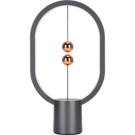 Lampe D'équilibre Magnétique Lampe de Bureau Moderne, Demi-interrupteur D'air à Absorption Magnétique Intelligente USB, Lampe de Chevet, Lampe de Soin des Yeux Chauds, Décoration D'intérieur (1/5)