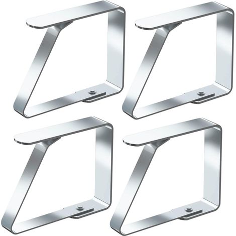 Mollette per tovaglia grandi, set da 4, in acciaio inox, antiscivolo (7 cm x 4 pezzi) (1/4)