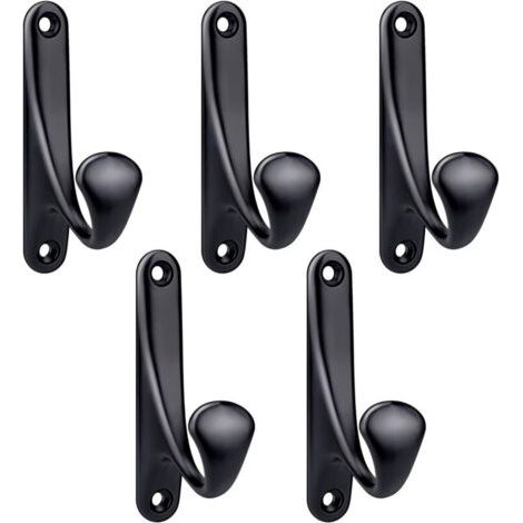 Ganci appendiabiti a vite da parete, set da 5 pezzi, minimalisti, robusti ganci in lega di zinco per porte, corridoi, camere da letto e bagni