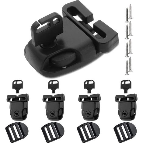 Kit de remplacement de 4 clips de verrouillage pour couverture de spa/jacuzzi, avec clés et accessoires de quincaillerie (4 jeux) (1/5)