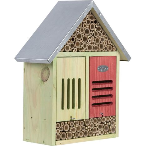 Hôtel à insectes, taille XL , avec brosse de nettoyage H 38 cm - animallparadise