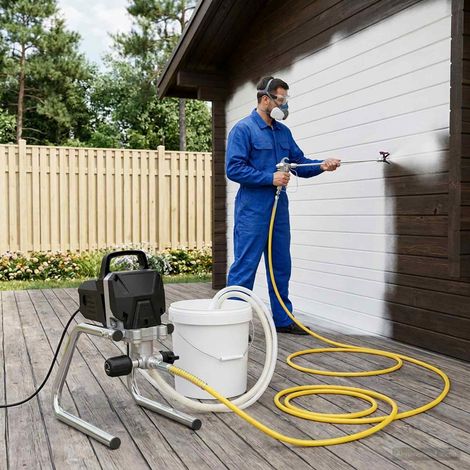 vidaXL Pistolet à peinture sans air Noir Acier et plastique (1/5)