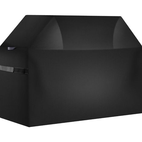 Housse de Barbecue 122 cm, Protection Extérieure pour Grill, Imperméable, Résistant aux UV et aux Intempéries, Polyester Oxford 600D Renforcé, Fermeture Rapide, Sangles Auto-agrippantes, Noir (1/5)
