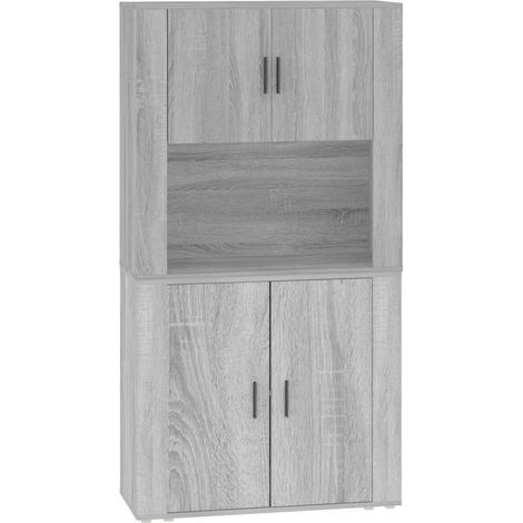 Buffet credenza cassettiera mobile contenitore organizer cucina soggiorno soggiorno alto sonoma derivati del legno grigio 020035640