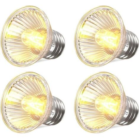 4 PCS Ampoule Chauffante Terrarium E27, Ampoule UVA UVB Tortue 75W Dimmable Lampe Terrarium Tortue Terrestre UVA UVB Chauffante, Ampoule Chauffante pour Tortue Lézard Dragon Barbu Serpent (1/4)