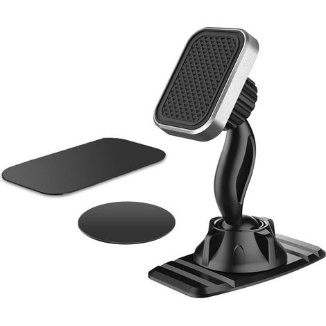 Support Téléphone Magnétique - Support Voiture Rotatif 360° - Fixation Adhésive Dashboard - Compatible Smartphones - 1 Pièce (1/5)