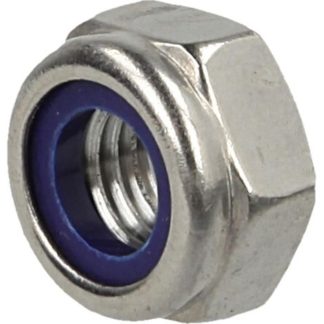 Ecrou de sécurité hexagonal M10 DIN 985, inox A 2