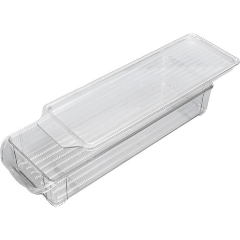Boîte de rangement transparente grande capacité en plastique alimentaire transparent, multifonctionnelle, portable et durable, avec couvercle. Modèle étroit et court. (1/5)
