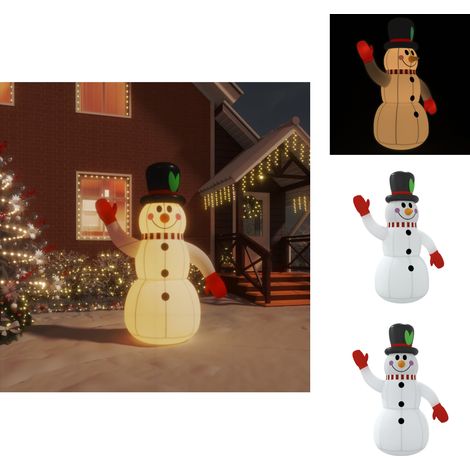 Weihnachtsbeleuchtung - Living Aufblasbarer Schneemann mit LEDs 120 cm (1/5)
