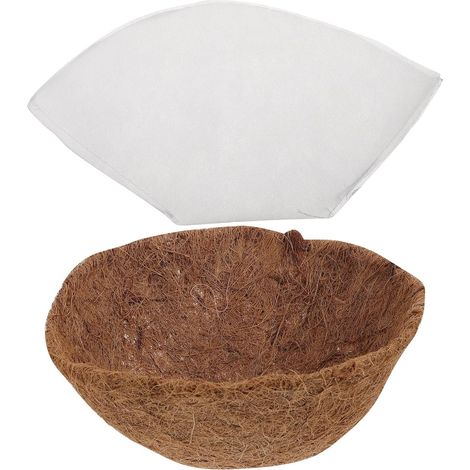 2 Stück Kokoseinlagen für Blumentöpfe aus Natural Kokosfaser