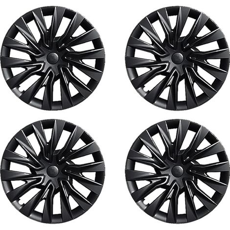 Radkappen, 18 Zoll Durchmesser, Turbinen-Design, mattschwarz, Tesla, Model 3 Highland (1/2)