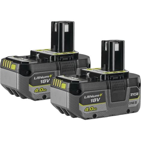 201805 Ryobi 2 Batterie 4.0Ah Litio+ 18V ONE+ RB1840X2 (1/2)