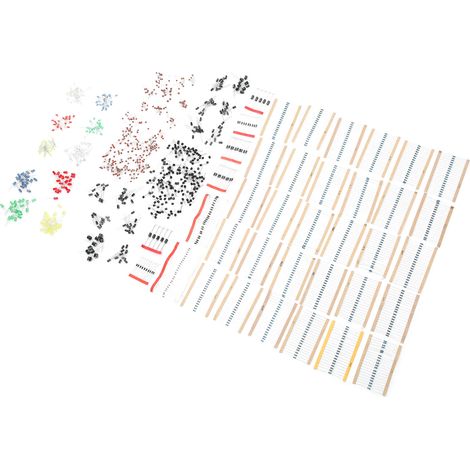 Elektronikbauteil-Set: LEDs, Dioden (30 Werte), Widerstände, Keramikkondensatoren, Industriebedarf (1/5)