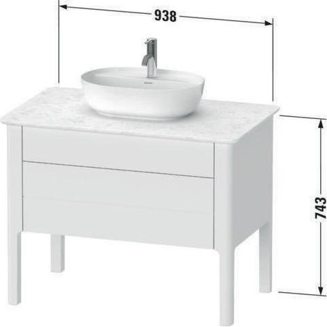 Duravit Luv Waschtischunterbau stehend LU9569, 938 x 570 mm, 1 (1/5)